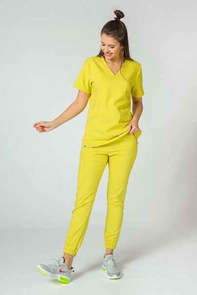 Bluza medyczna damska Sunrise Uniforms Premium Joy żółta-1