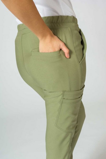 Spodnie medyczne damskie Sunrise Uniforms Premium Chill jogger oliwkowe-7