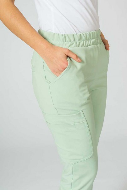 Spodnie medyczne damskie Sunrise Uniforms Premium Chill jogger pistacjowe-3