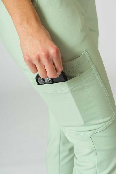 Spodnie medyczne damskie Sunrise Uniforms Premium Chill jogger pistacjowe-4