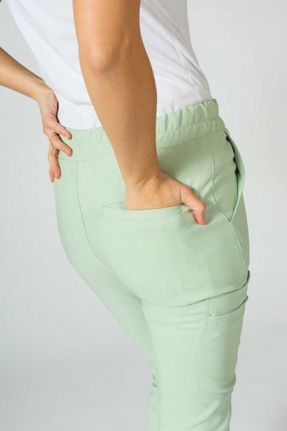Spodnie medyczne damskie Sunrise Uniforms Premium Chill jogger pistacjowe-5