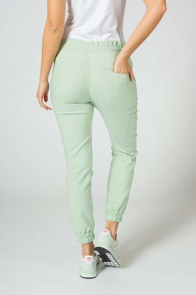 Spodnie medyczne damskie Sunrise Uniforms Premium Chill jogger pistacjowe-2