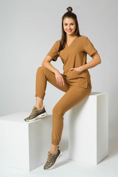 Bluza medyczna damska Sunrise Uniforms Premium Joy brązowa-7