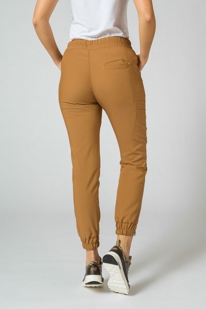 Spodnie medyczne damskie Sunrise Uniforms Premium Chill jogger brązowe-2