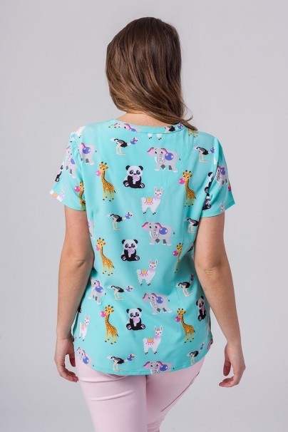 Kolorowa bluza damska Maevn Prints bąbelkowe zoo-3