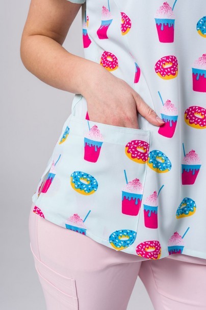 Kolorowa bluza damska Maevn Prints donutsy i koktaile-4