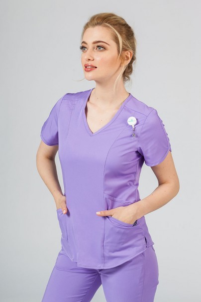 Komplet medyczny Adar Uniforms Yoga lawendowy (z bluzą Modern - elastic)-2