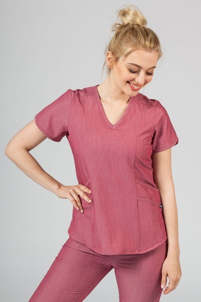 Komplet medyczny Adar Uniforms Yoga wrzosowy (z bluzą Modern - elastic)-2