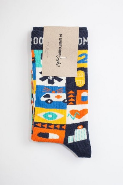 Kolorowe skarpetki Emergency Room - UniformSocks-3