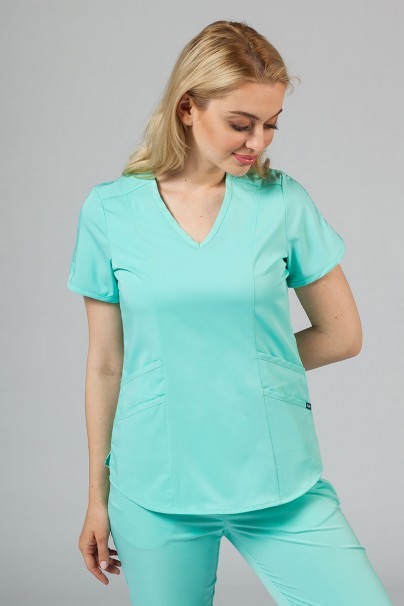 Komplet medyczny Adar Uniforms Yoga aqua (z bluzą Modern - elastic)-2