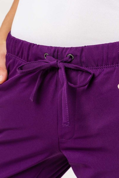 Spodnie medyczne damskie Healing Hands Rebecca Flare bakłażanowe-5