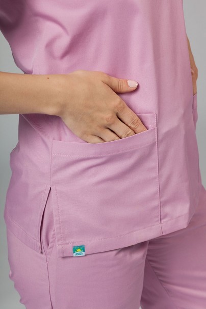 Bluza medyczna damska Sunrise Uniforms liliowa taliowana-7