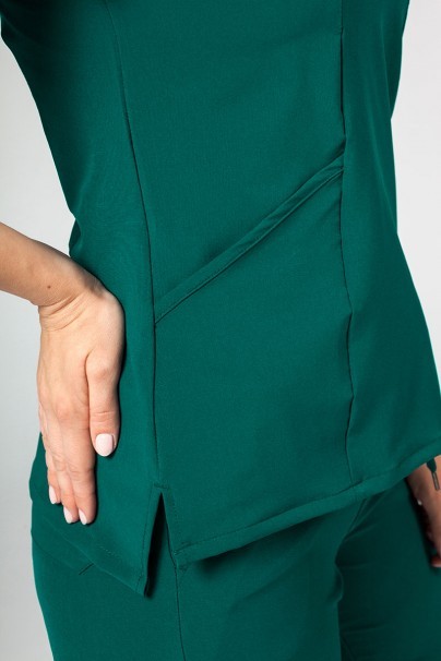 Bluza damska Adar Uniforms Notched butelkowa zieleń-4