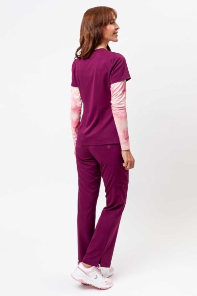 Bluza medyczna damska Healing Hands Monica V-neck wiśniowa-6