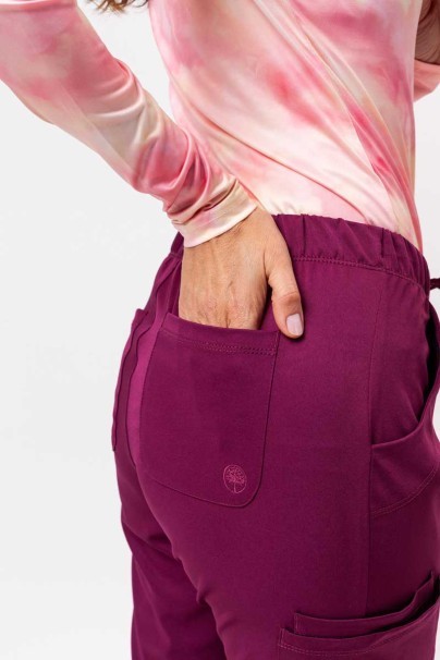 Spodnie medyczne damskie Healing Hands Rebecca Flare wiśniowe-4