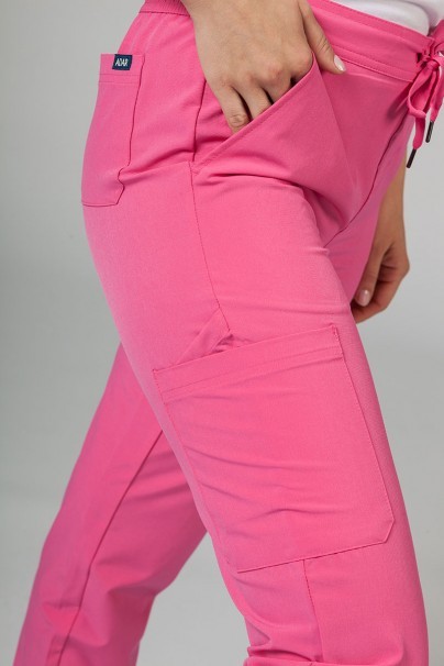 Spodnie damskie Adar Uniforms Skinny Leg Cargo różowe-7