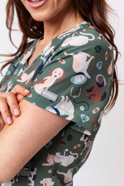 Kolorowa bluza damska Maevn Prints Cuddly Checkup-4