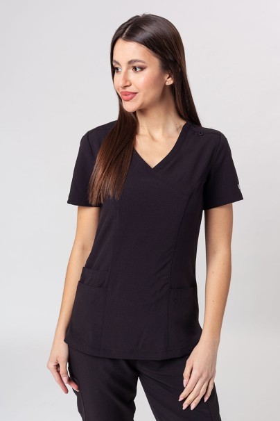 Komplet medyczny damski Maevn Momentum (bluza Asymetric, spodnie Jogger) czarny-2
