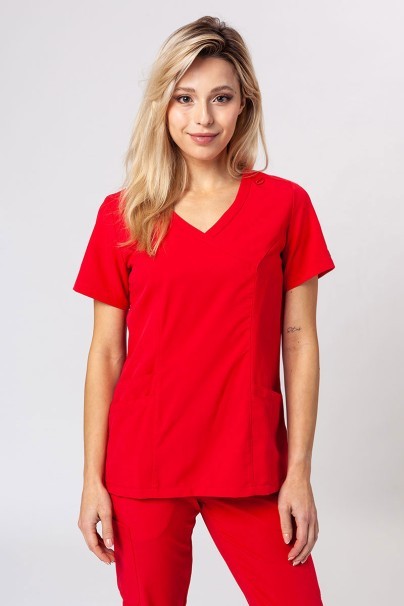 Komplet medyczny damski Maevn Momentum (bluza Asymetric, spodnie Jogger) czerwony-2