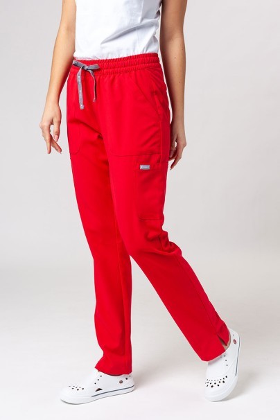 Komplet medyczny damski Maevn Momentum (bluza Double V-neck, spodnie 6-pocket) czerwony-8