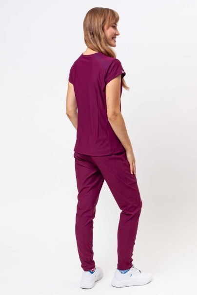 Komplet medyczny damski Maevn Embrace (bluza Zoe, spodnie Mia) wiśniowy-1