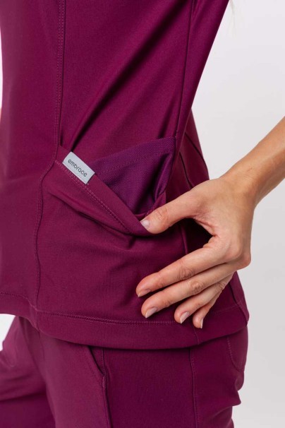 Komplet medyczny damski Maevn Embrace (bluza Zoe, spodnie Mia) wiśniowy-7