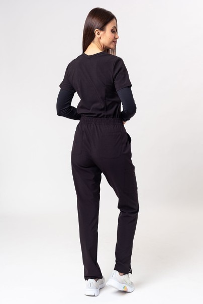 Komplet medyczny damski Maevn Momentum (bluza Double V-neck, spodnie 6-pocket) czarny-6
