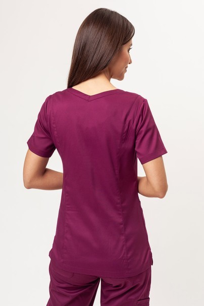 Bluza medyczna damska Maevn Matrix Double V-neck wiśniowa-1