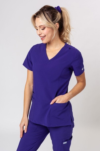 Komplet medyczny damski Maevn Momentum (bluza Double V-neck, spodnie 6-pocket) fioletowy-3