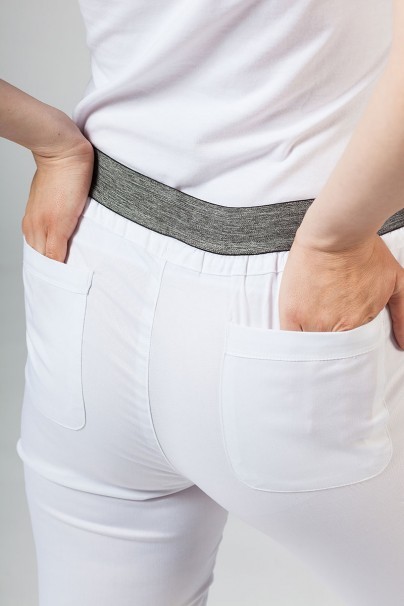 Spodnie medyczne damskie Maevn Matrix Contrast semi-jogger białe-4