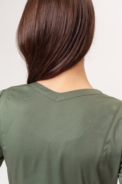 Bluza medyczna damska Maevn Matrix Double V-neck oliwkowa-5