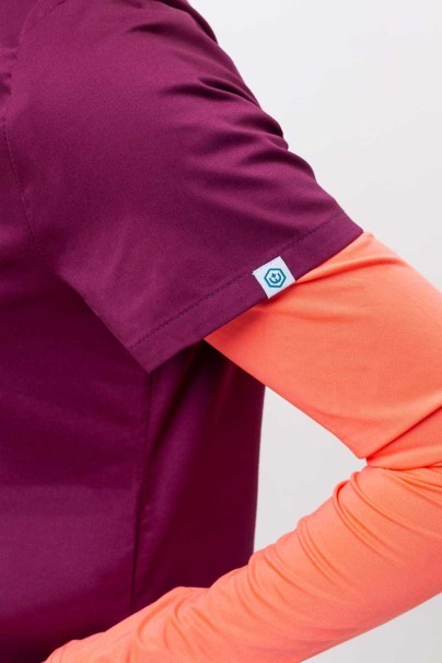 Bluza medyczna damska Uniforms World Alyssa burgundowa-4