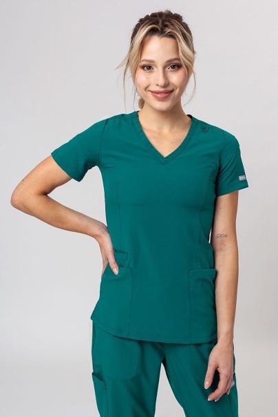 Komplet medyczny damski Maevn Momentum (bluza Double V-neck, spodnie 6-pocket) zielony-2