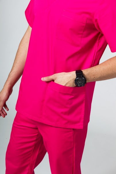Komplet medyczny męski Sunrise Uniforms malinowy (z bluzą uniwersalną)-4