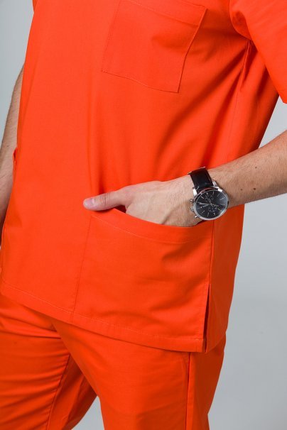 Komplet medyczny męski Sunrise Uniforms pomarańczowy (z bluzą uniwersalną)-4