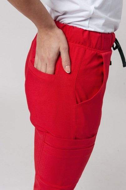 Spodnie medyczne damskie Sunrise Uniforms Premium Chill jogger czerwone-3