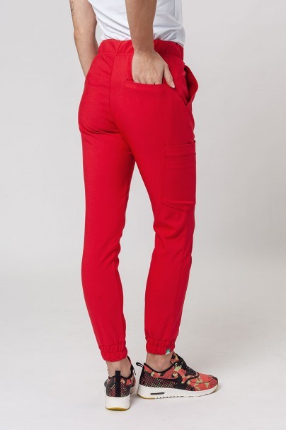 Spodnie medyczne damskie Sunrise Uniforms Premium Chill jogger czerwone-2