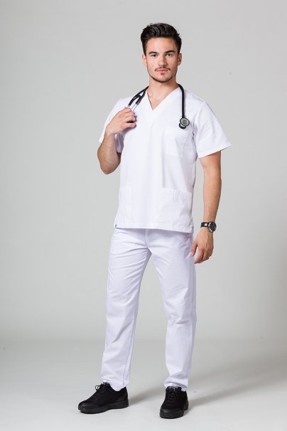 Komplet medyczny męski Sunrise Uniforms biały (z bluzą uniwersalną)-2