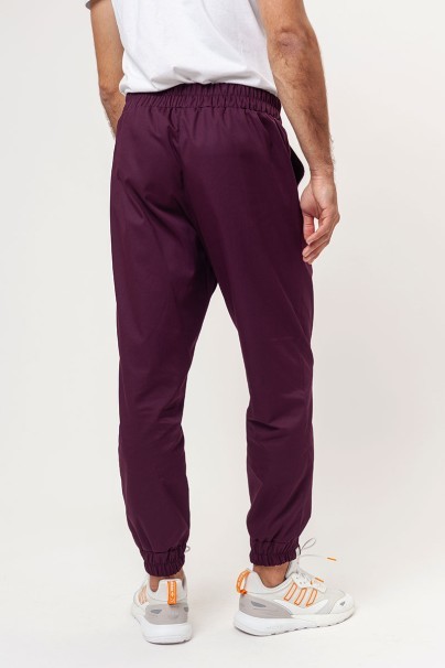 Spodnie medyczne męskie Sunrise Easy FRESH jogger burgundowe-2