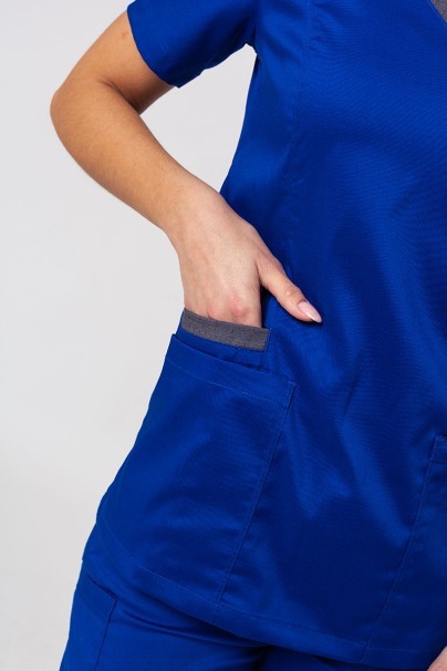 Bluza medyczna damska Maevn Matrix Contrast granatowa-5