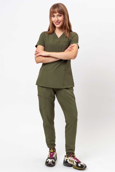 Bluza medyczna damska Uniforms World 309TS™ Valiant oliwkowa-5