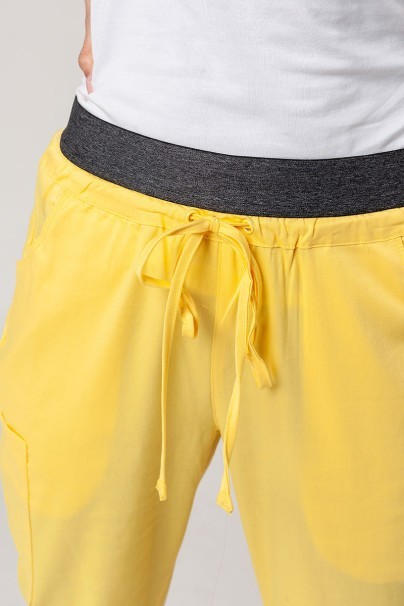 Spodnie medyczne damskie Maevn Matrix Contrast semi-jogger żółte-4