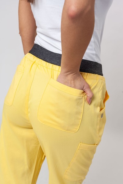 Spodnie medyczne damskie Maevn Matrix semi-jogger żółte-6