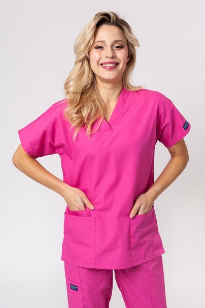 Komplet medyczny damski Cherokee Originals (bluza V-neck, spodnie N.Rise) różowy-2