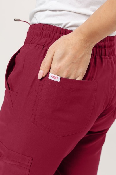 Spodnie medyczne damskie Uniforms World 109PSX Ava jogger burgundowe-5