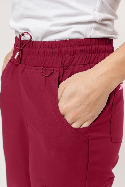 Spodnie medyczne damskie Uniforms World 109PSX Ava jogger burgundowe-2