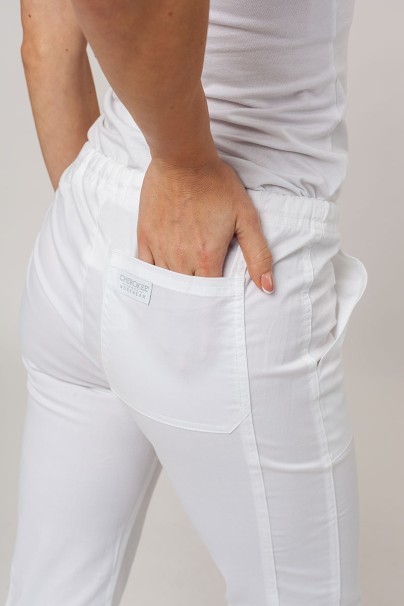 Spodnie medyczne damskie Cherokee Core Stretch Mid Rise białe-4
