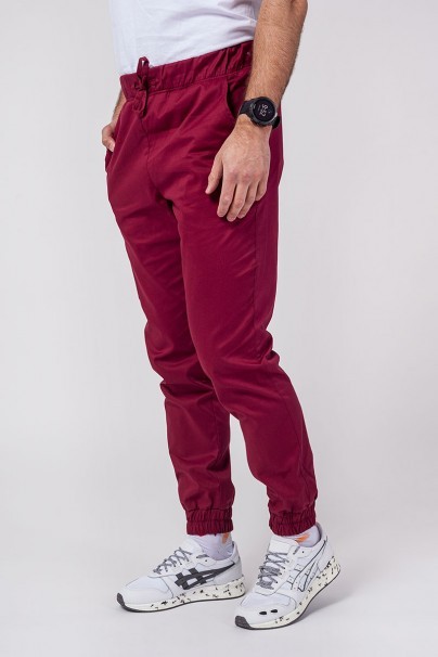 Komplet medyczny męski Sunrise Uniforms Active Men (bluza Flex, spodnie Flow jogger) wiśniowy-6