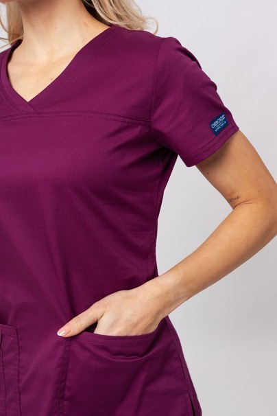 Bluza medyczna damska Cherokee Core Stretch Top wiśniowa-3