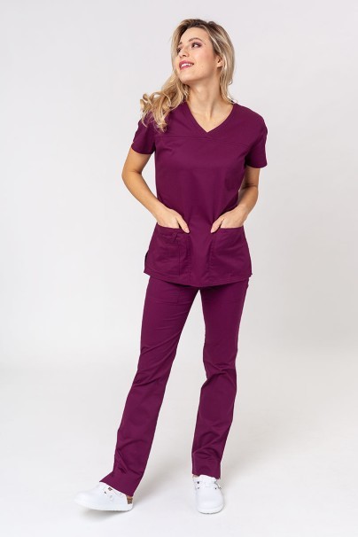 Bluza medyczna damska Cherokee Core Stretch Top wiśniowa-6